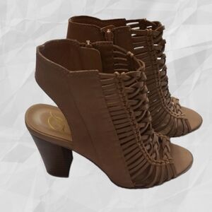 My Delicious Shoes Braided Strappy Heels 8.5